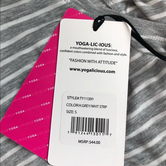 Yogalicious Striped Loungewear Top - Picture 3 of 4